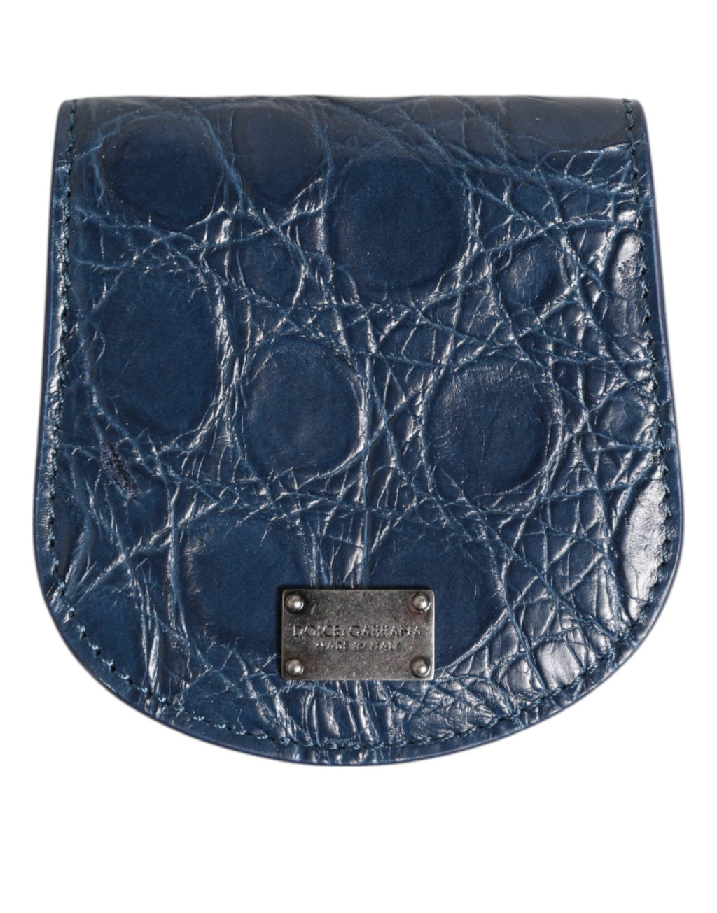 Dolce & Gabbana Blue Exotic Skin Coin Condom Case Holder Pocket Wallet by Dolce & Gabbana