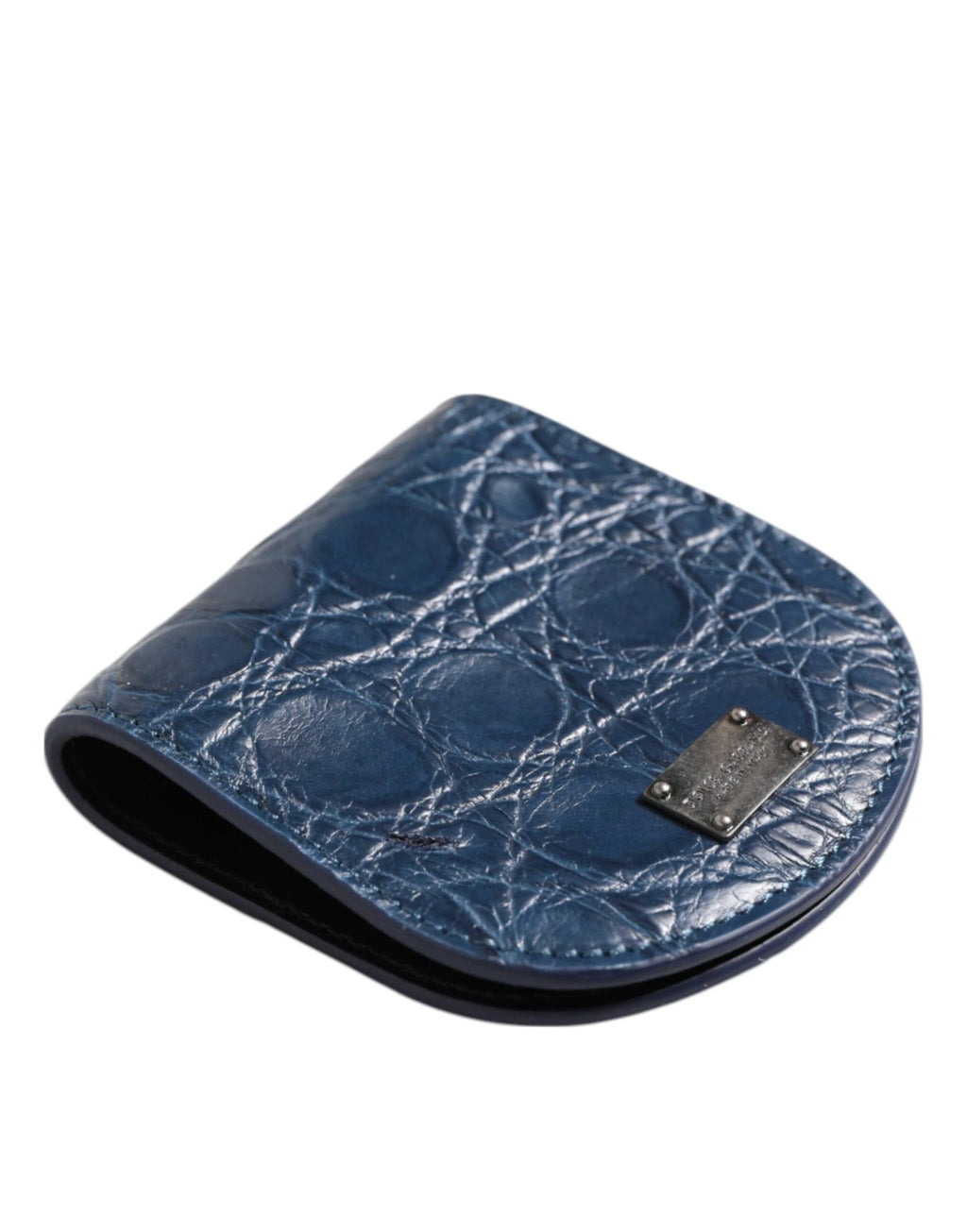 Dolce & Gabbana Blue Exotic Skin Coin Condom Case Holder Pocket Wallet by Dolce & Gabbana