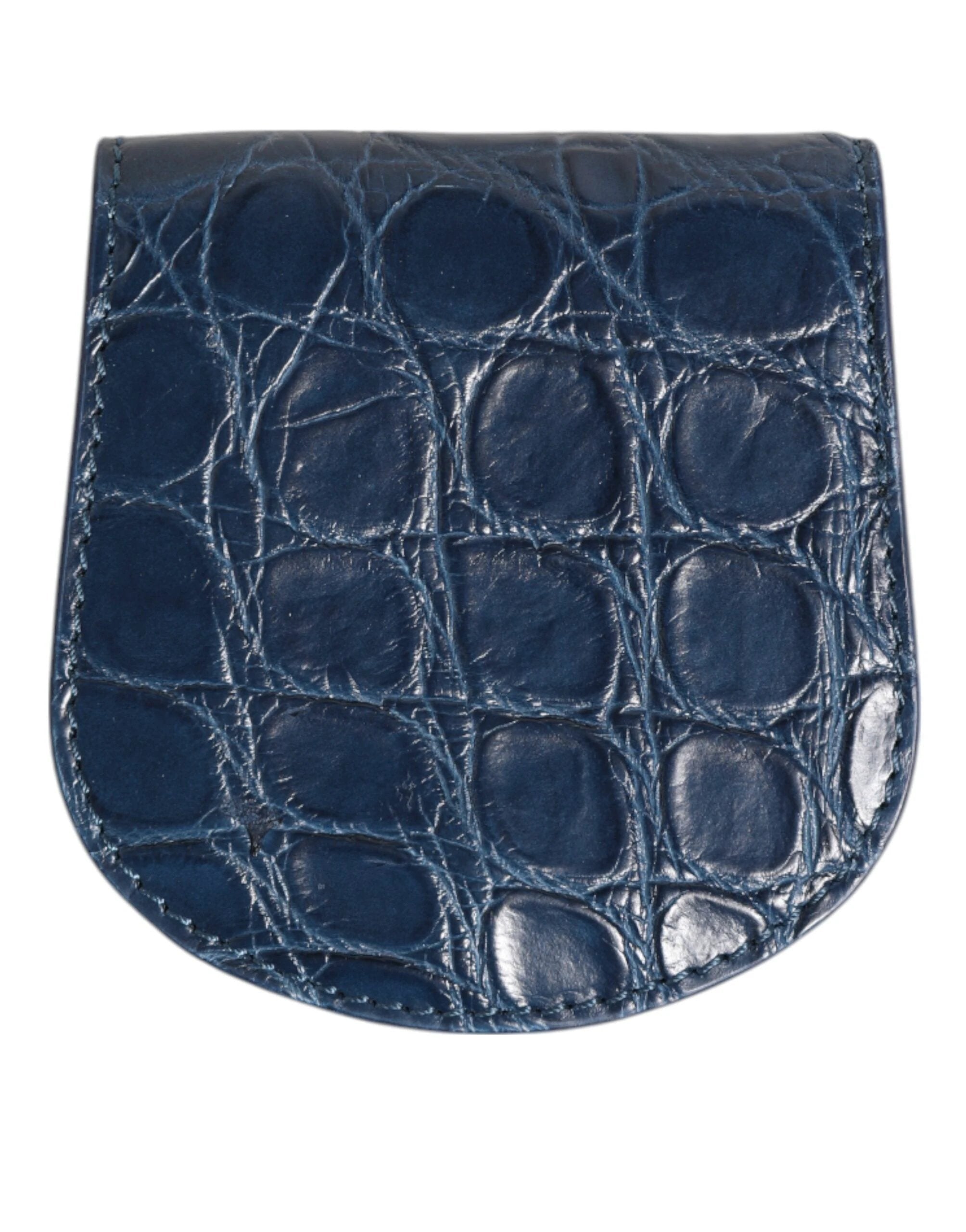 Dolce & Gabbana Blue Exotic Skin Coin Condom Case Holder Pocket Wallet by Dolce & Gabbana