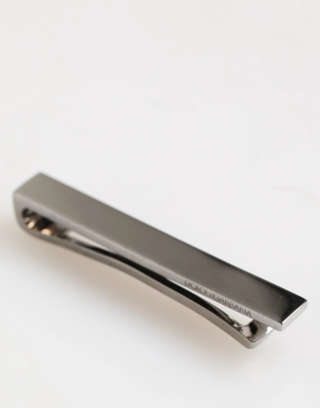 Dolce & Gabbana Silver Tone Brass Logo Branded Men Accessory Tie Clip Bar by Dolce & Gabbana