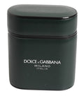 Dolce & Gabbana Black Leather Logo Print Flip Holder Men Airpods Case by Dolce & Gabbana