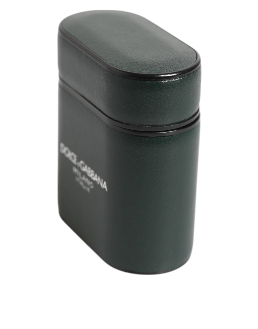 Dolce & Gabbana Black Leather Logo Print Flip Holder Men Airpods Case by Dolce & Gabbana