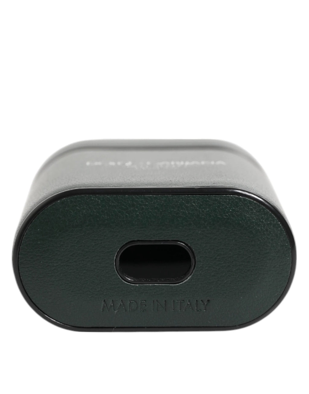 Dolce & Gabbana Black Leather Logo Print Flip Holder Men Airpods Case by Dolce & Gabbana