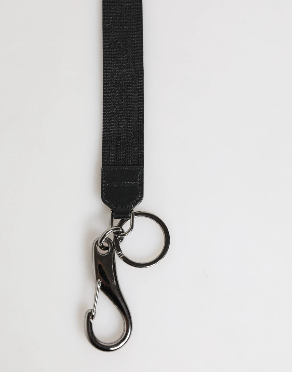 Dolce & Gabbana Black Yellow Polyester DG Logo Silver Keychain Keyring by Dolce & Gabbana