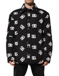 Dolce & Gabbana Black DG Monogram Nylon Windbreaker Jacket by Dolce & Gabbana