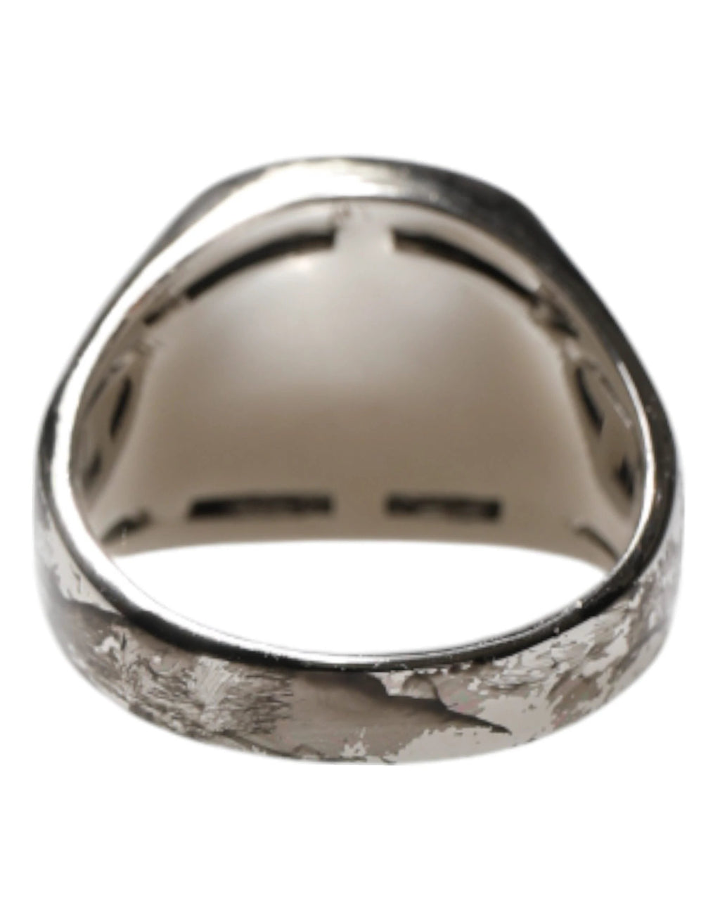 Dolce & Gabbana Silver Tone Engraved Two Color Real Brass Ring by Dolce & Gabbana
