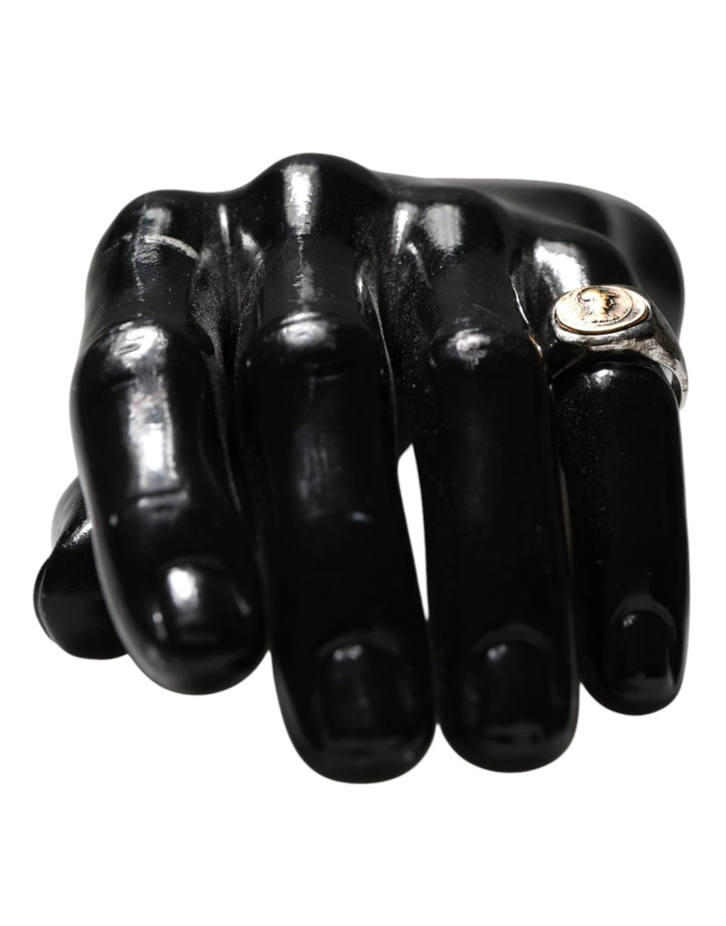 Dolce & Gabbana Silver Tone Engraved Two Color Real Brass Ring by Dolce & Gabbana