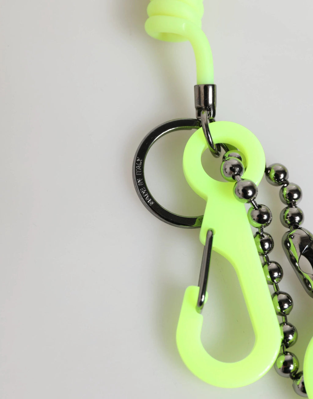 Dolce & Gabbana Green Springy Key Holder DG Logo Men's Keychain Keyring by Dolce & Gabbana