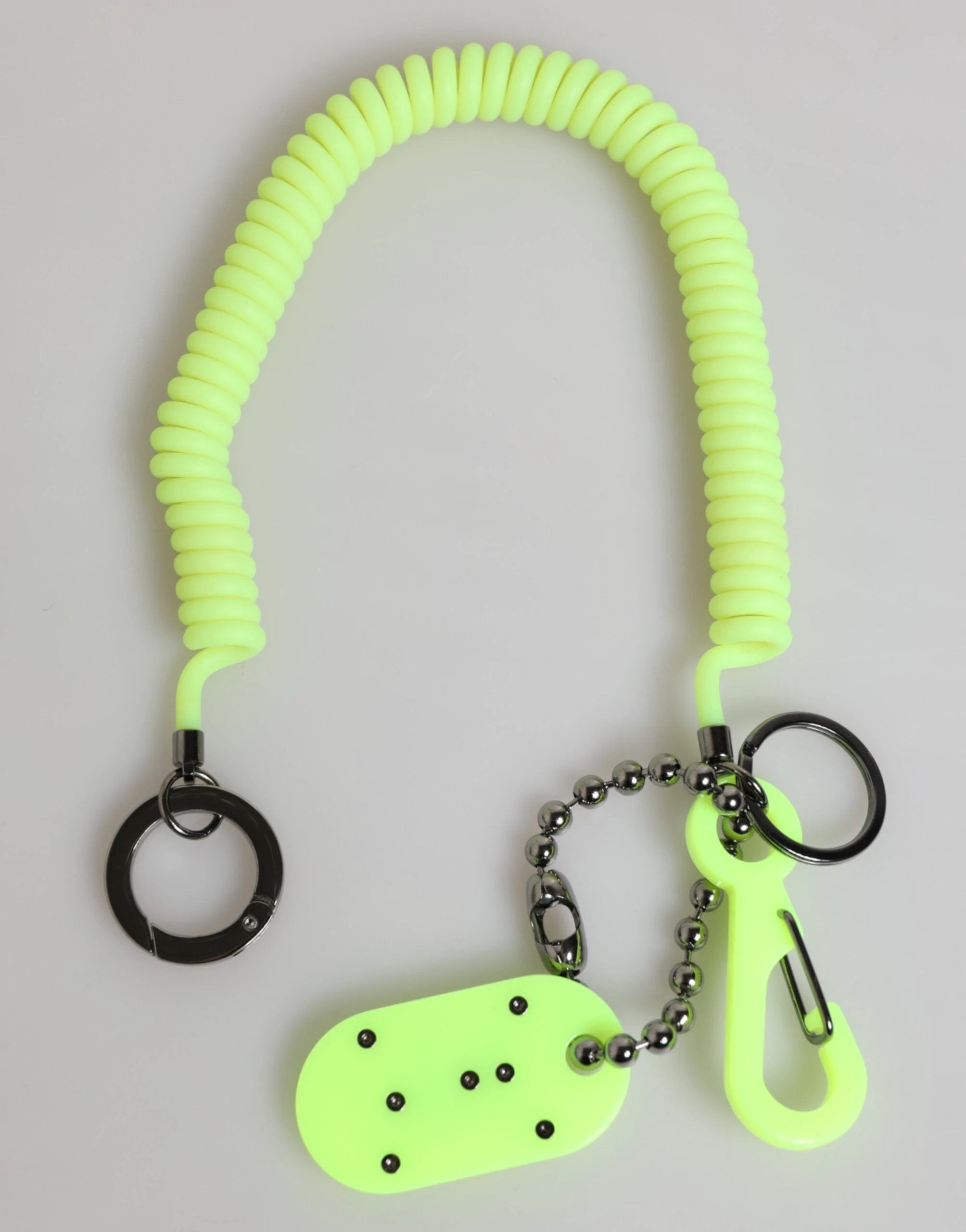 Dolce & Gabbana Green Springy Key Holder DG Logo Men's Keychain Keyring by Dolce & Gabbana