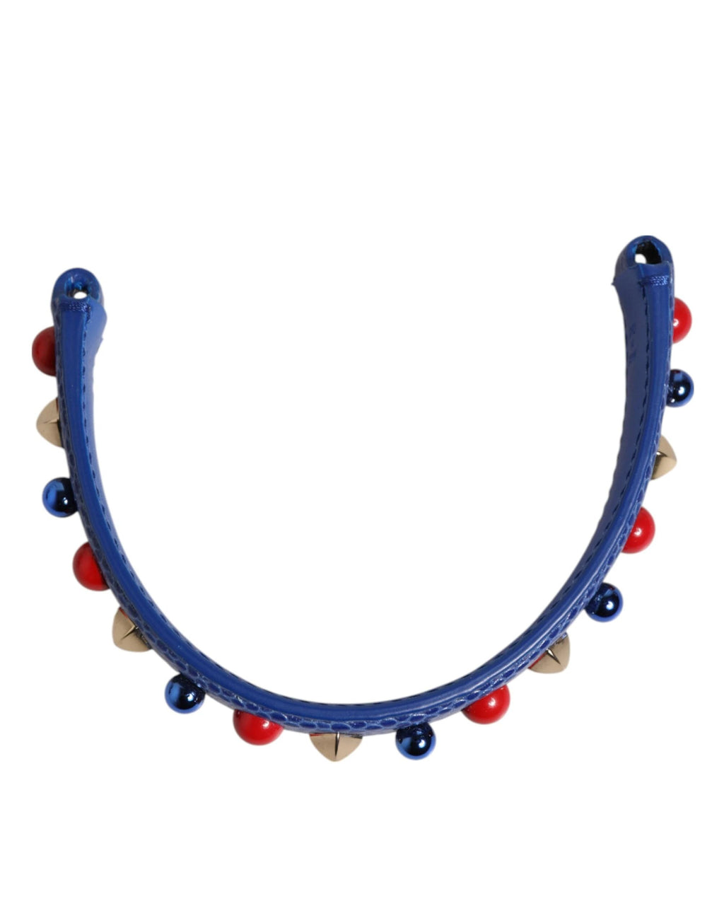 Dolce & Gabbana Blue Embellished Leather Bag Handle Women Shoulder Strap by Dolce & Gabbana