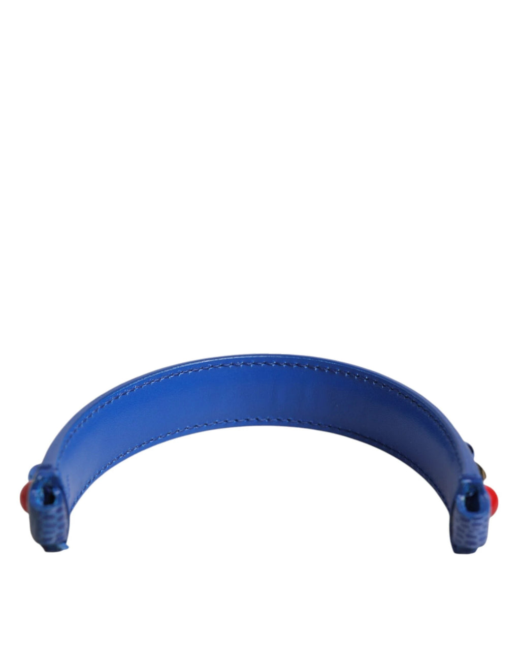 Dolce & Gabbana Blue Embellished Leather Bag Handle Women Shoulder Strap by Dolce & Gabbana