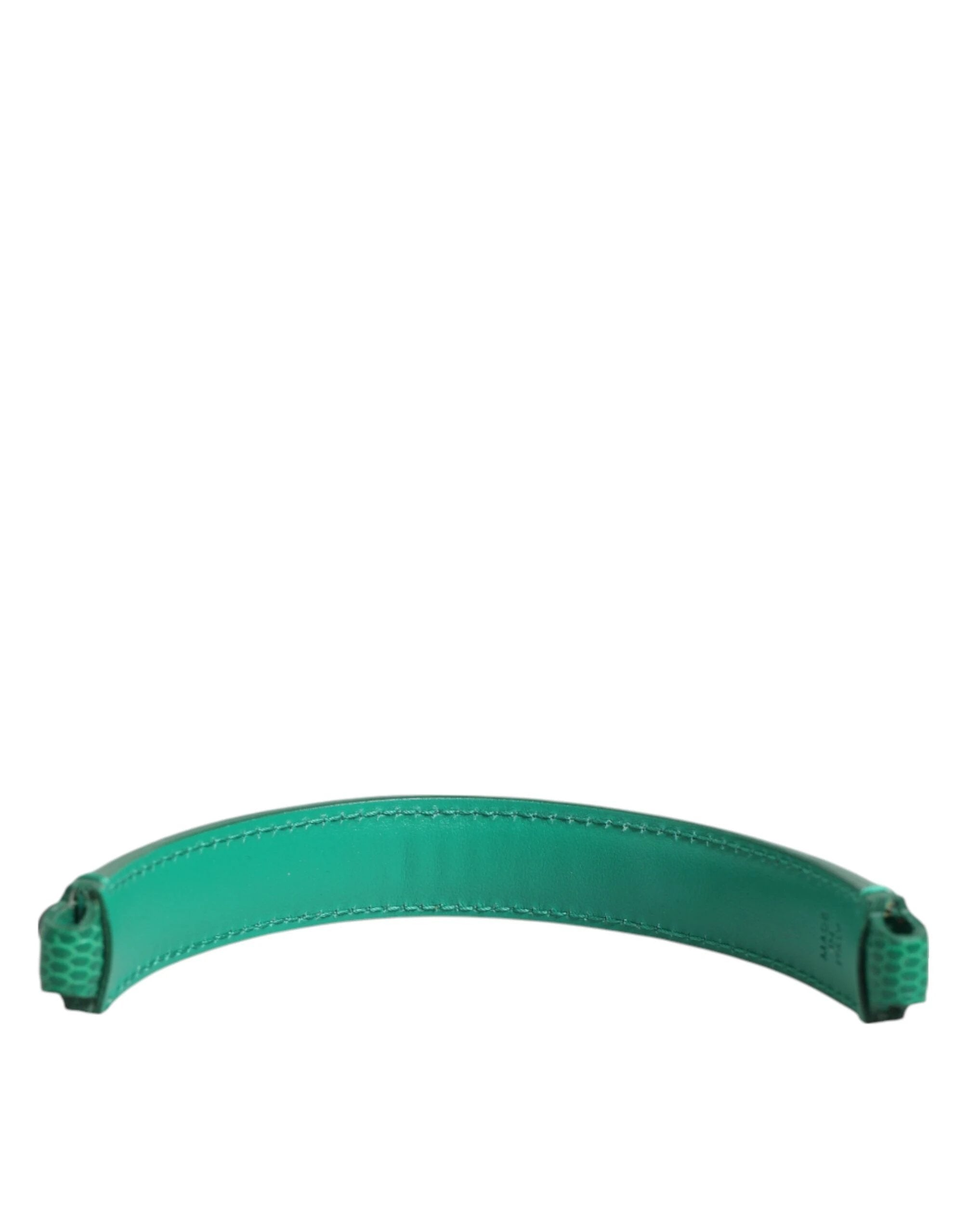 Dolce & Gabbana Green Embellished Leather Bag Handle Women Shoulder Strap by Dolce & Gabbana