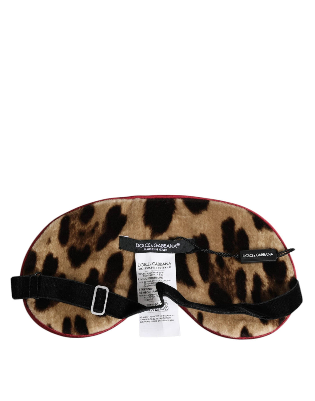 Dolce & Gabbana Brown Leopard Print Silk Women Accessory Sleep Eye Mask by Dolce & Gabbana
