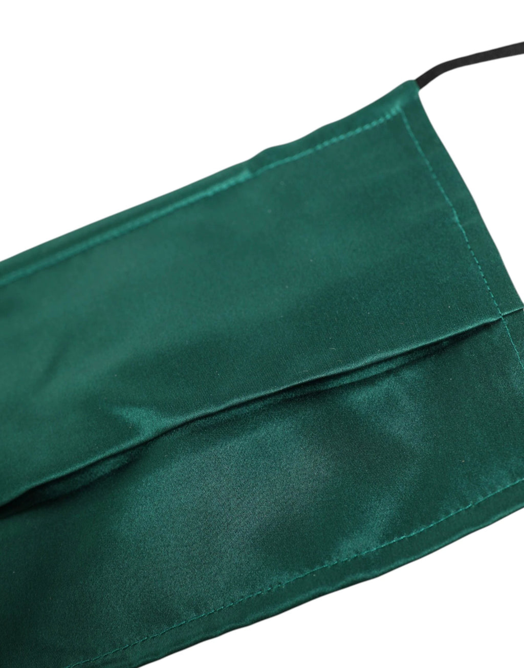 Dolce & Gabbana Green Silk Pleated Elastic Ear Strap Face Mask by Dolce & Gabbana
