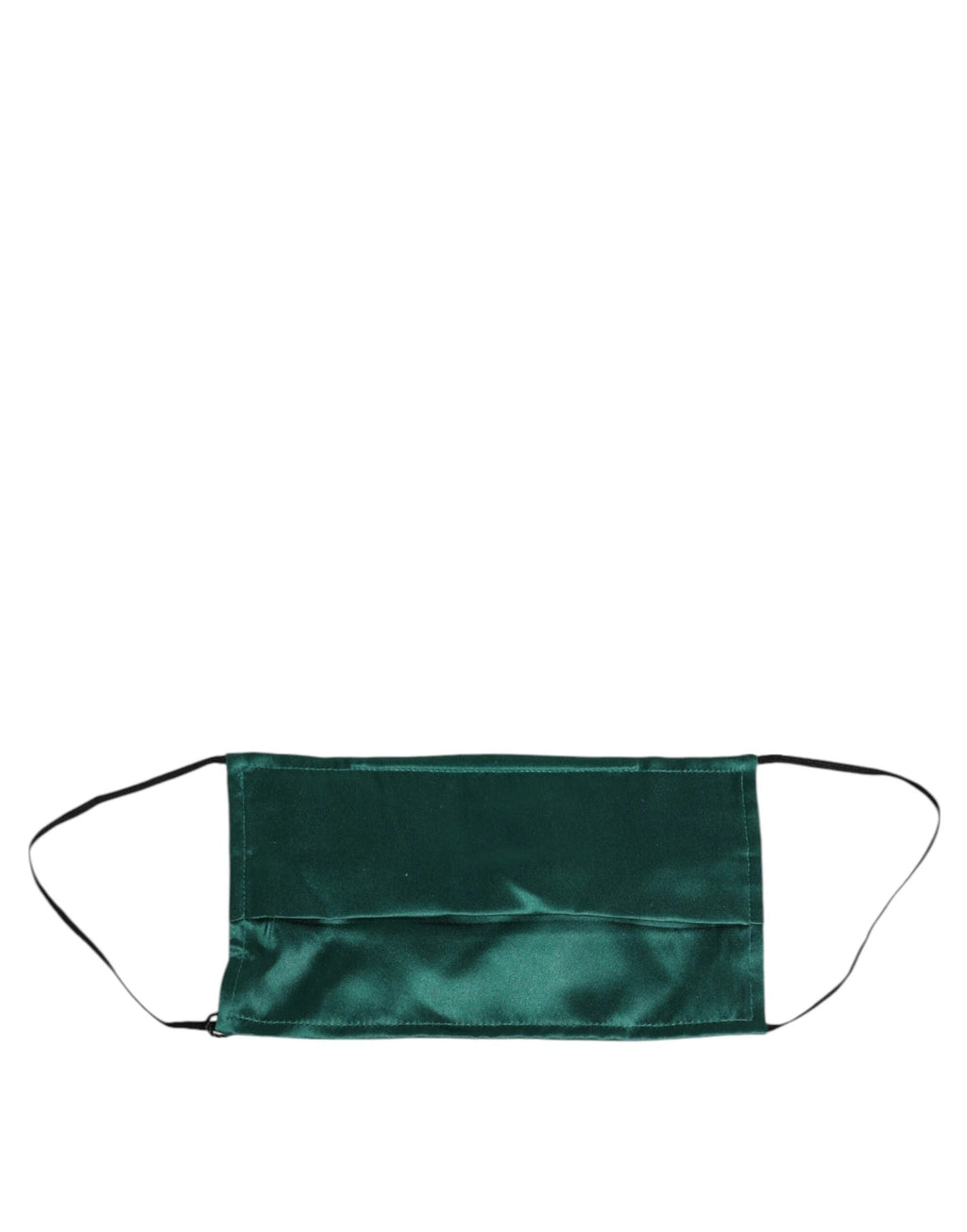 Dolce & Gabbana Green Silk Pleated Elastic Ear Strap Face Mask by Dolce & Gabbana