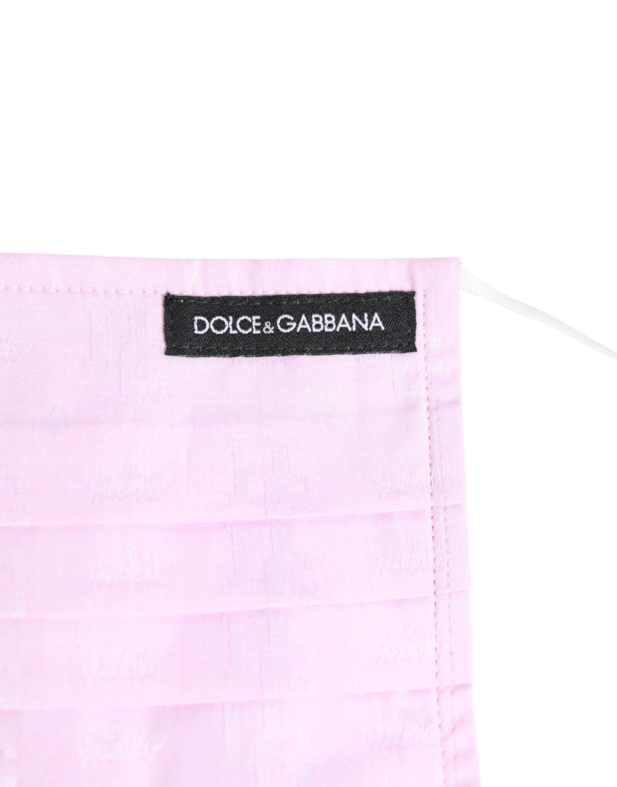 Dolce & Gabbana Pink Cotton Logo Elastic Ear Strap Face Mask by Dolce & Gabbana