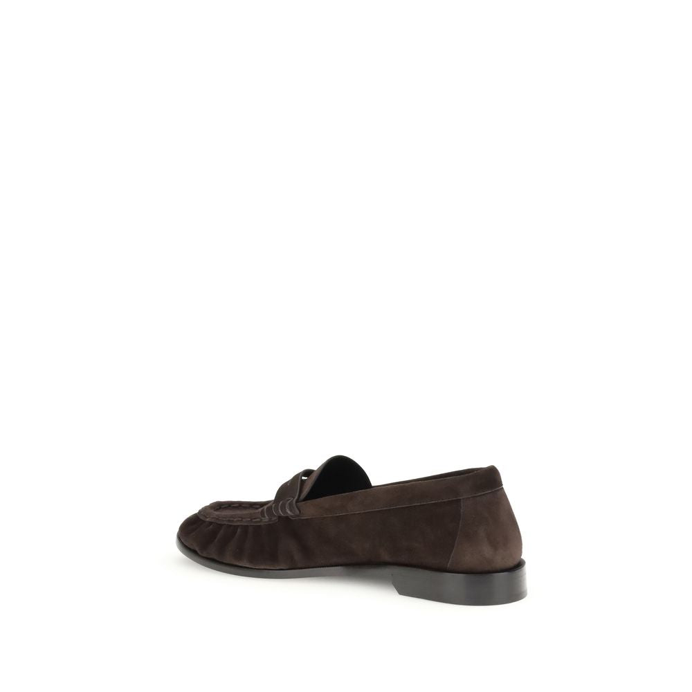 Mocassins à enfiler Saint Laurent Bos Taurus en cuir de veau marron