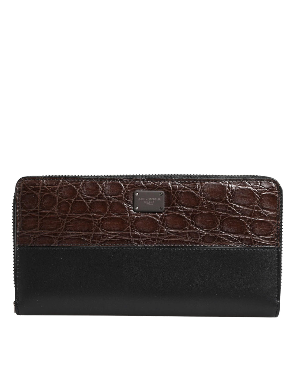 Dolce & Gabbana Black Brown Exotic Leather Men Continental Clutch Wallet by Dolce & Gabbana
