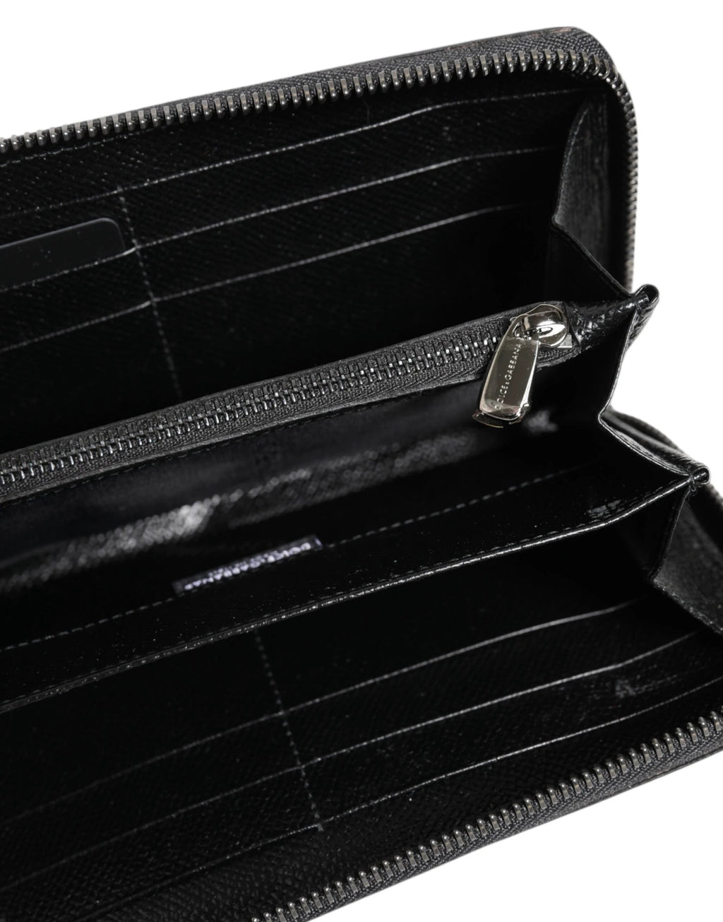Dolce & Gabbana Black Gray Leopard Leather Zip Around Continental Wallet by Dolce & Gabbana