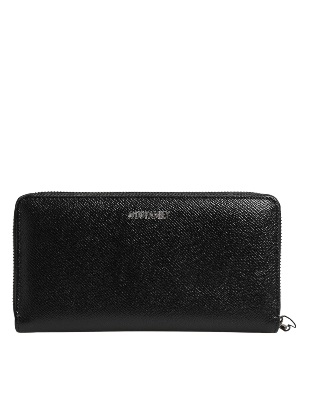 Dolce & Gabbana Black Leather #DGFAMILY Zipper Continental Mens Wallet by Dolce & Gabbana