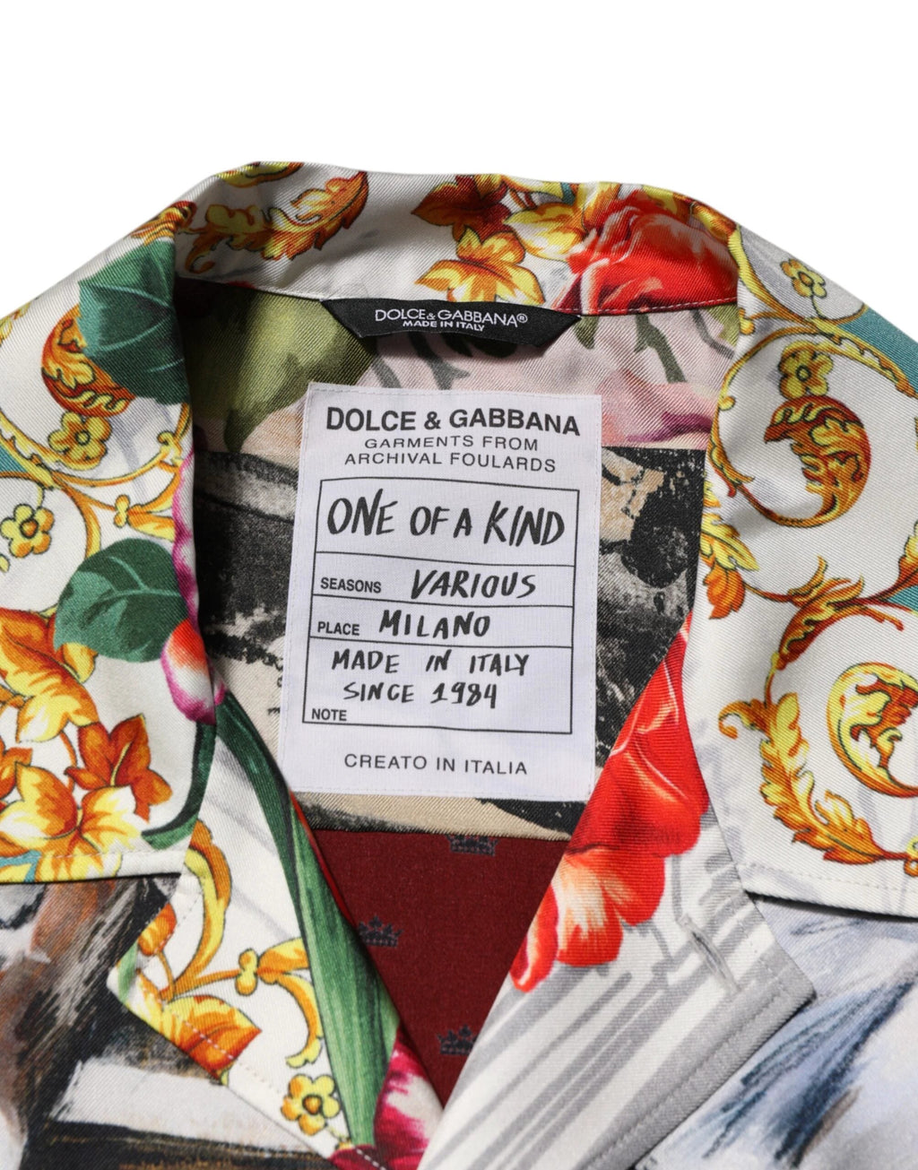 Dolce & Gabbana Multicolor Shell Print Hawaii Casual Shirt by Dolce & Gabbana