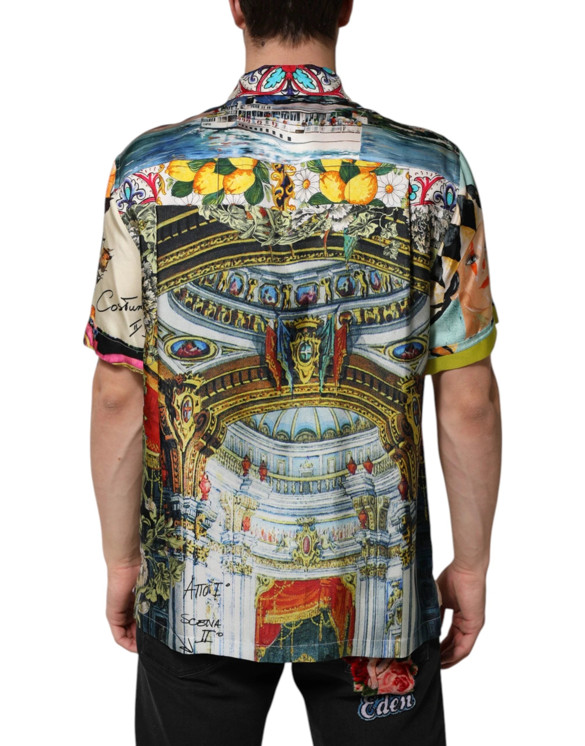 Dolce & Gabbana Multicolor Printed Button Down Casual Shirt by Dolce & Gabbana