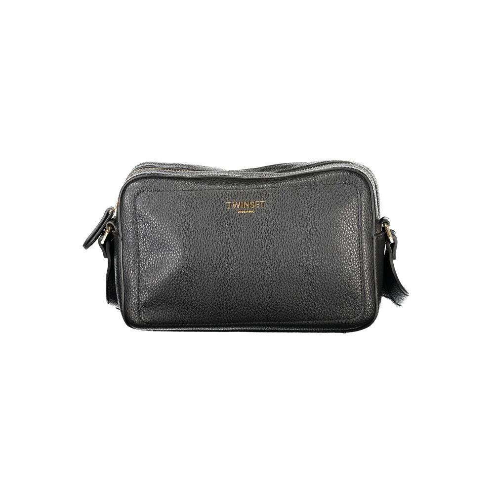 Twinset Black Polyurethane Women's Camera Bag Twinset