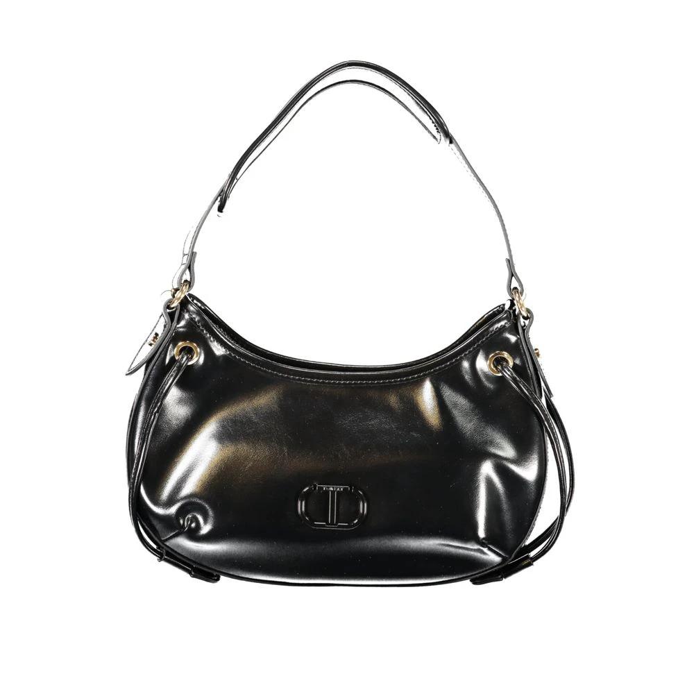 Twinset Black Polyurethane Women Hobo Bag Twinset