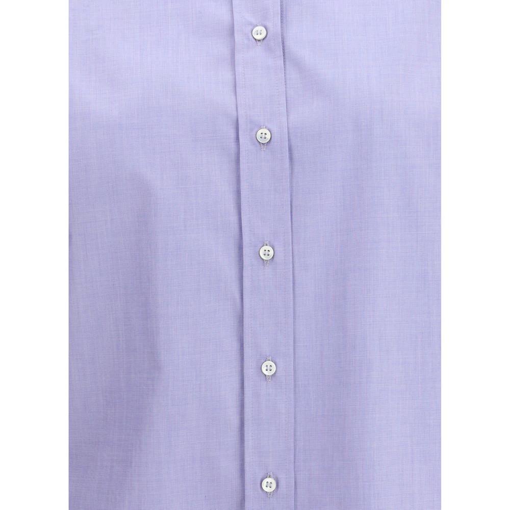 Brunello Cucinelli Blue Cotton Dress Shirt by Brunello Cucinelli