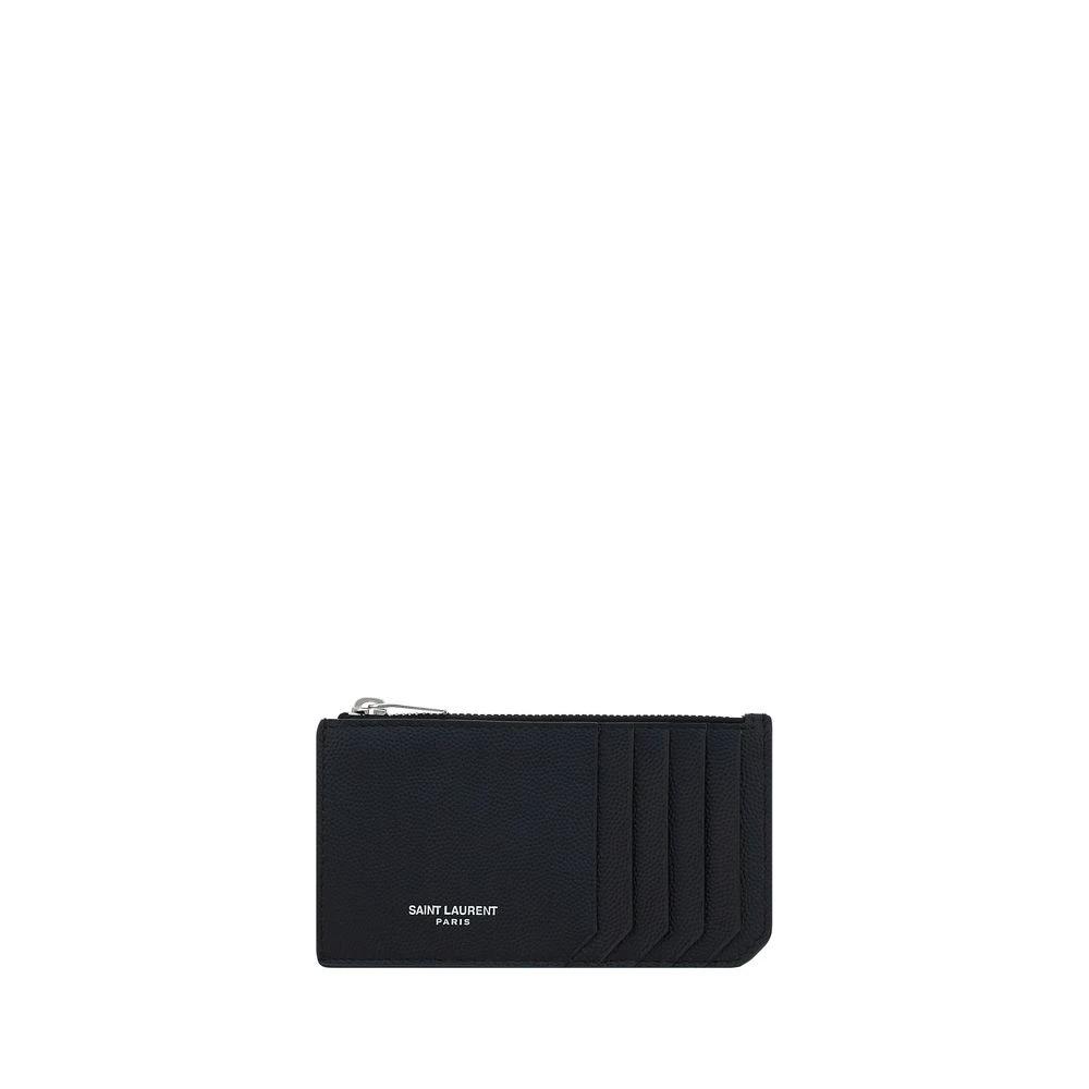 Saint Laurent Black Calf Leather Bos Taurus Wallet by Saint Laurent
