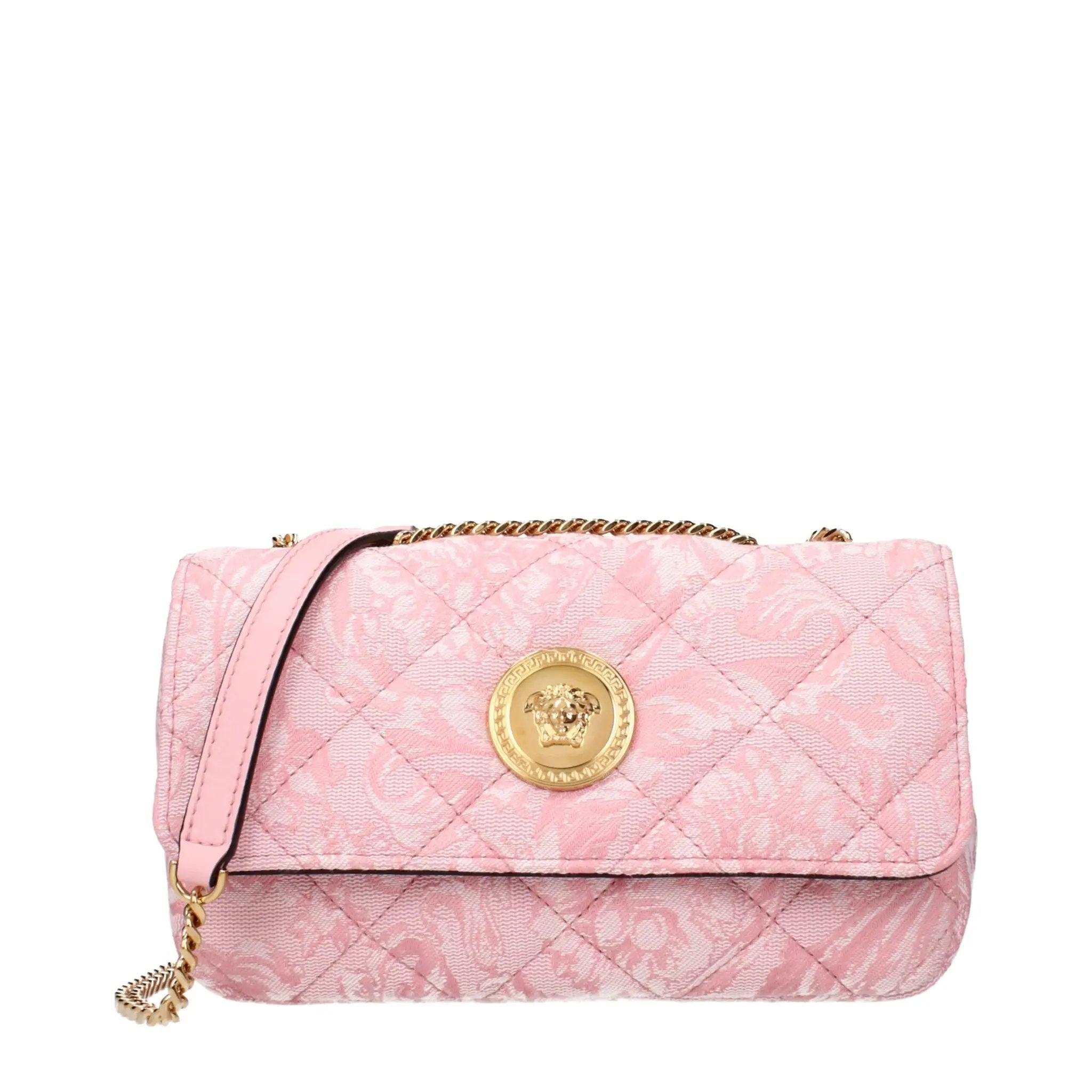 Sac bandoulière Versace en tissu rose