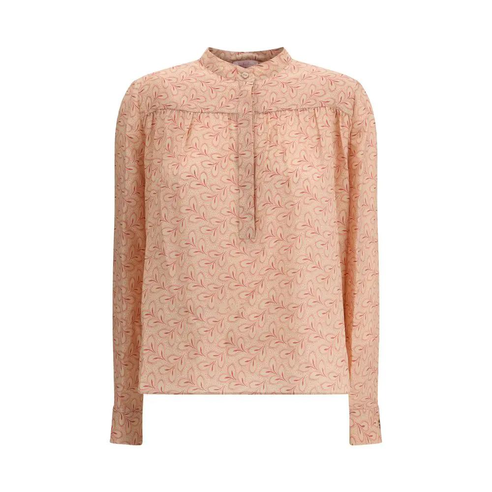 Chemise en soie à motifs multicolores Kristina Ti