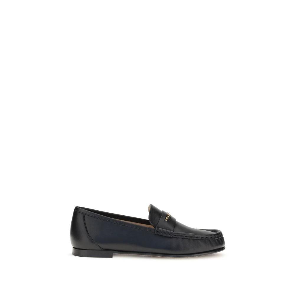 Chloé Black Calf Leather Bos Taurus Slip-On Loafers by Chloé