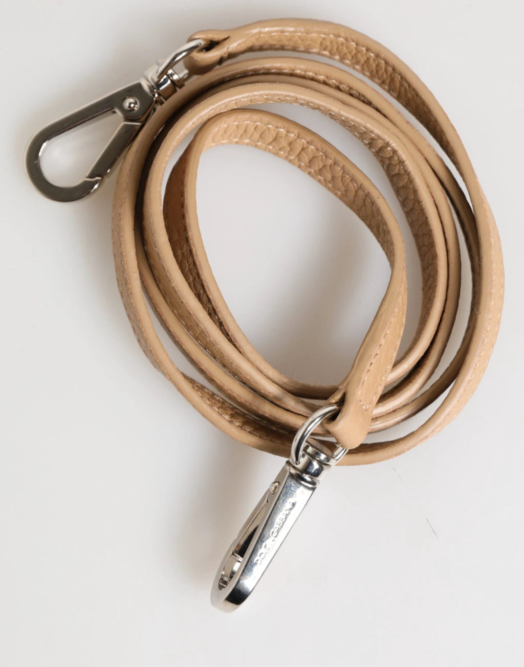 Dolce & Gabbana Beige Calfskin Leather Large Crossbody Card Holder Wallet by Dolce & Gabbana