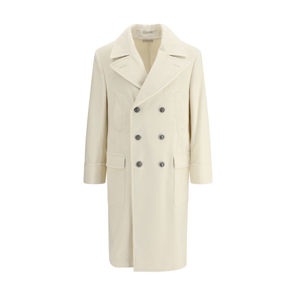 Brunello Cucinelli Manteau en Cachemire Beige