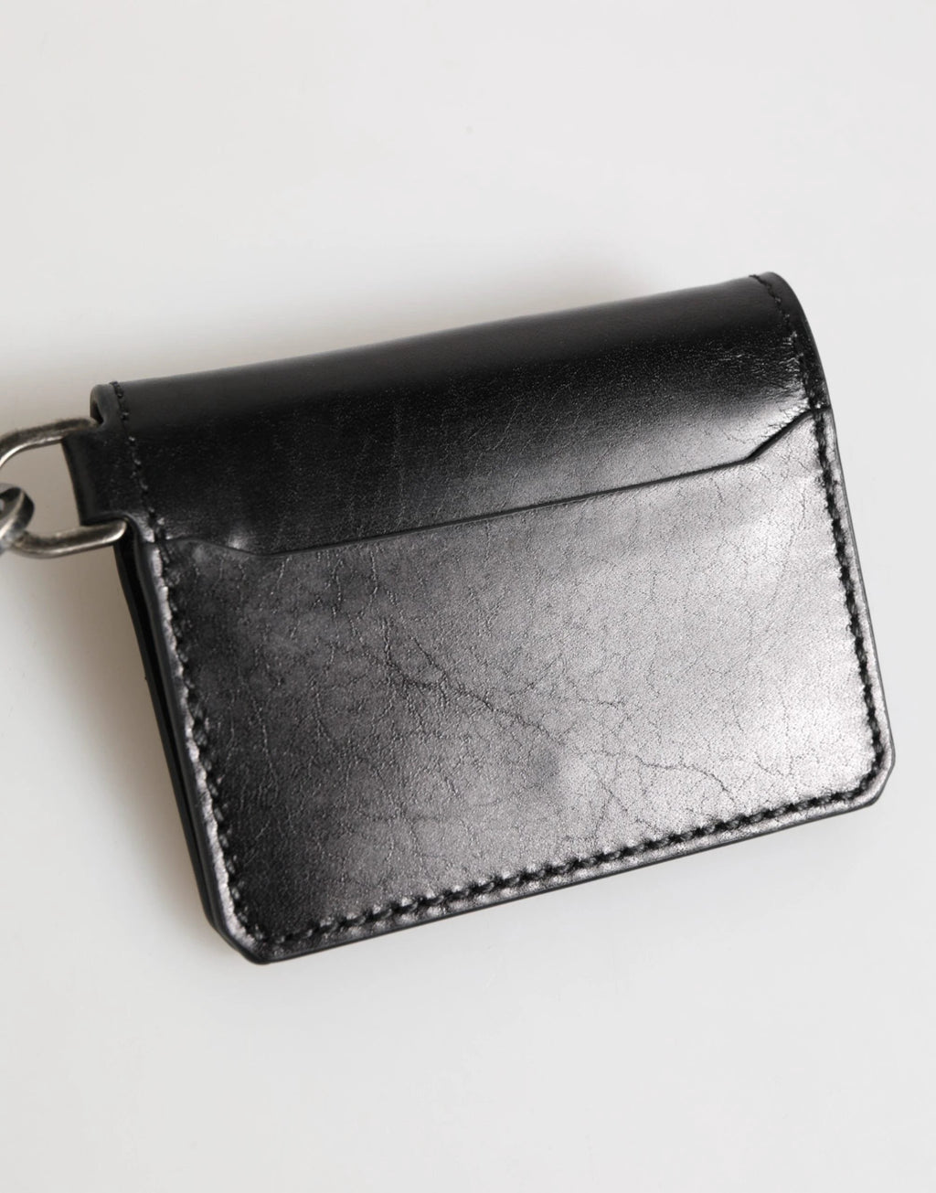 Dolce & Gabbana Wallet Black Leather Logo Embossed Key Chain Card Holder Wallet by Dolce & Gabbana