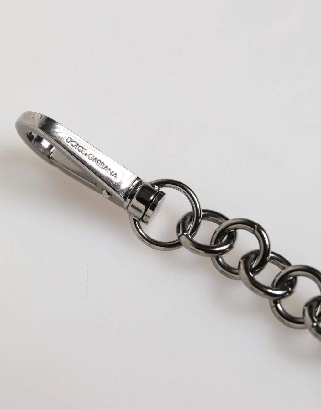 Dolce & Gabbana Blue Yellow DG Rubber Logo Silver Men Keychain Keyring by Dolce & Gabbana