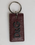 Dolce & Gabbana Dark Brown Leather Logo Metal Ring Men Keychain Keyring by Dolce & Gabbana