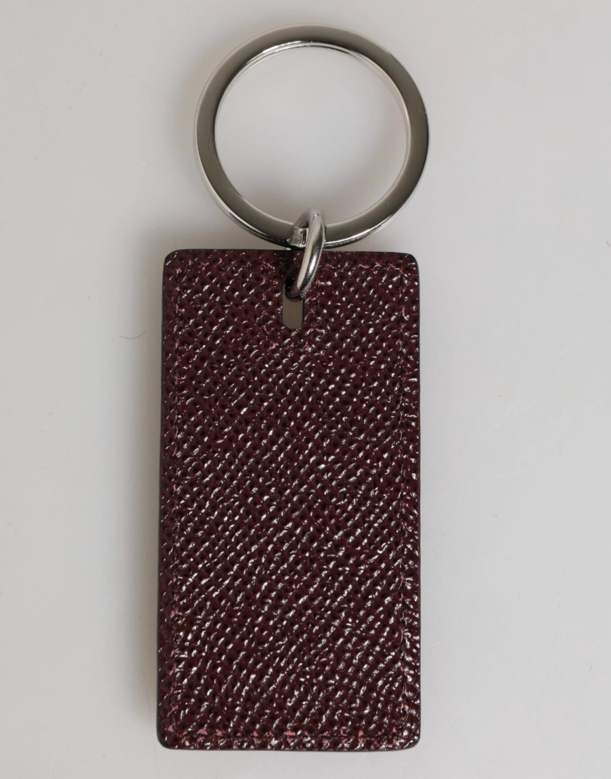 Dolce & Gabbana Dark Brown Leather Logo Metal Ring Men Keychain Keyring by Dolce & Gabbana