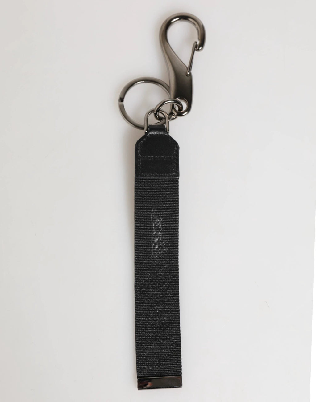 Dolce & Gabbana Black White Polyester DG Logo Silver Men Keychain Keyring by Dolce & Gabbana