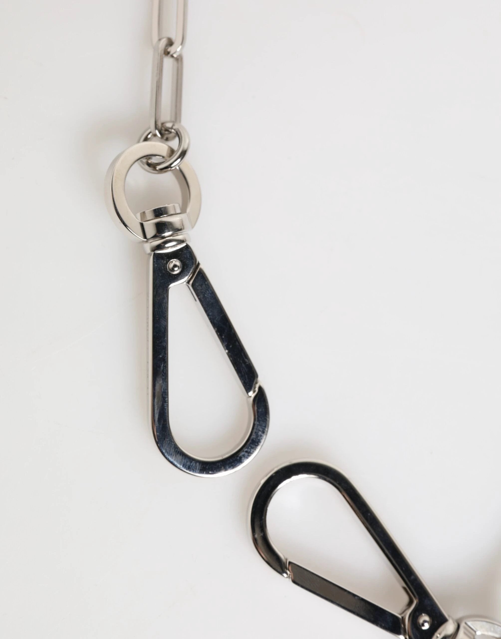 Dolce & Gabbana Silver Tone Metal Chain DG Logo Pendant Men Necklace by Dolce & Gabbana