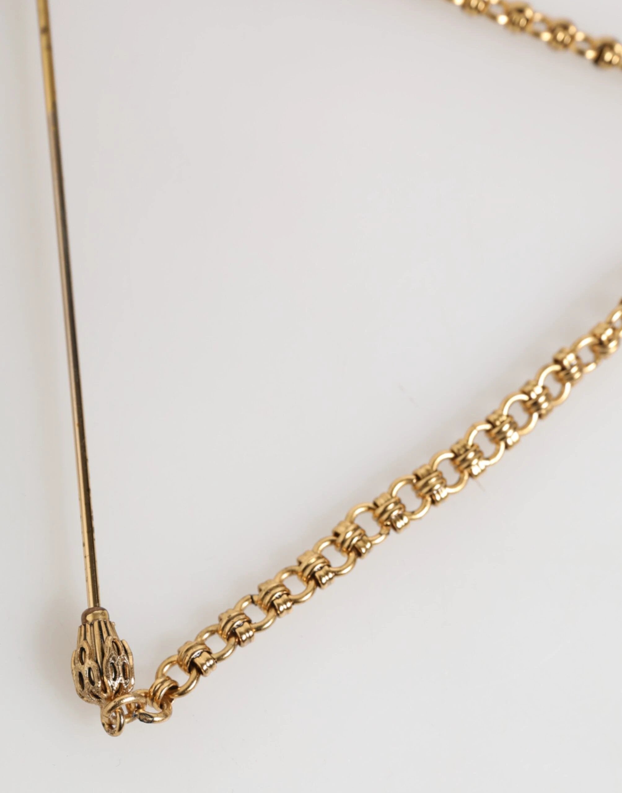 Dolce & Gabbana Lapel Pin Brass Copper Revolver Men Accessories Brooch by Dolce & Gabbana