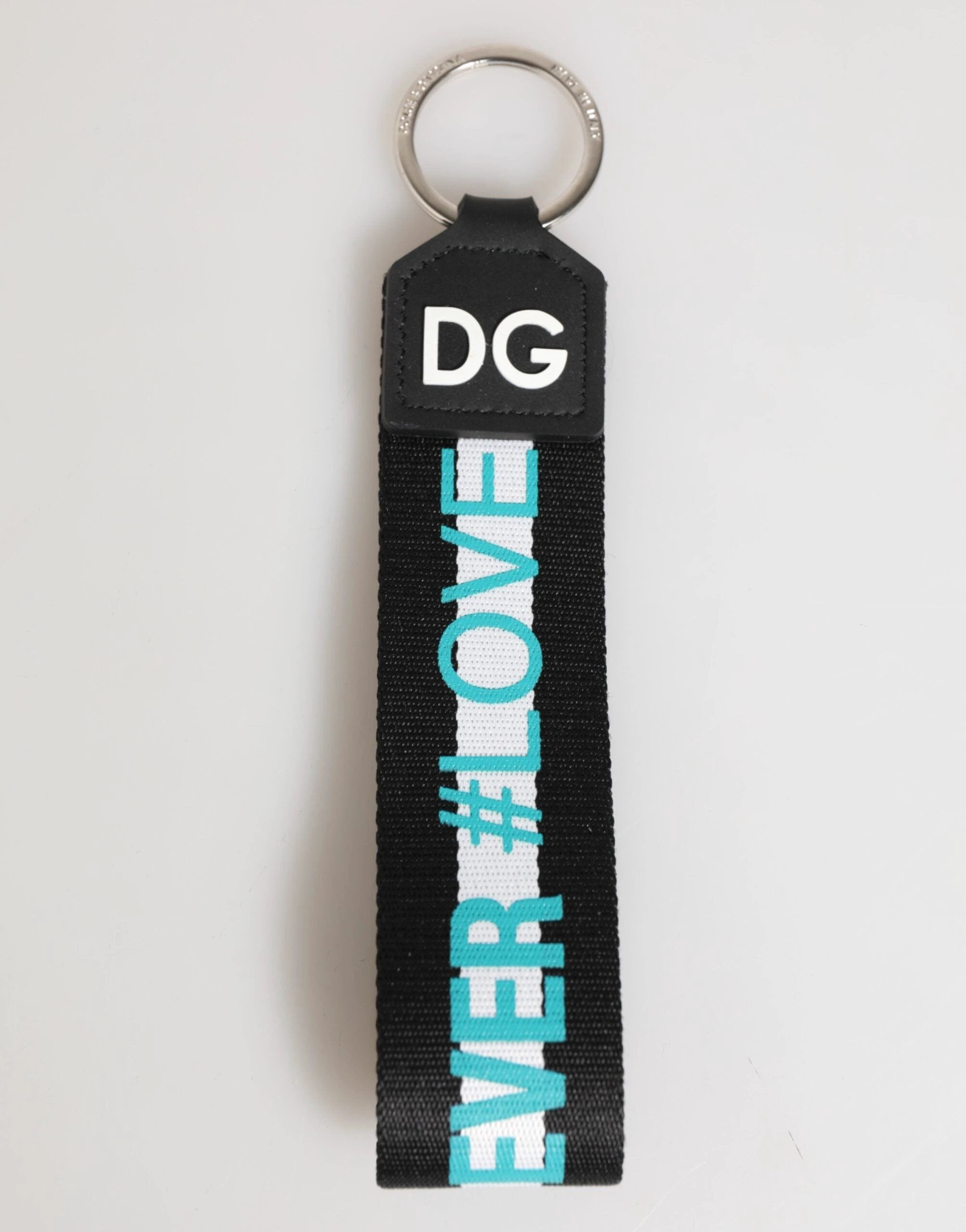 Dolce & Gabbana Multicolor Logo Polyester Brass Holder Keychain Keyring by Dolce & Gabbana