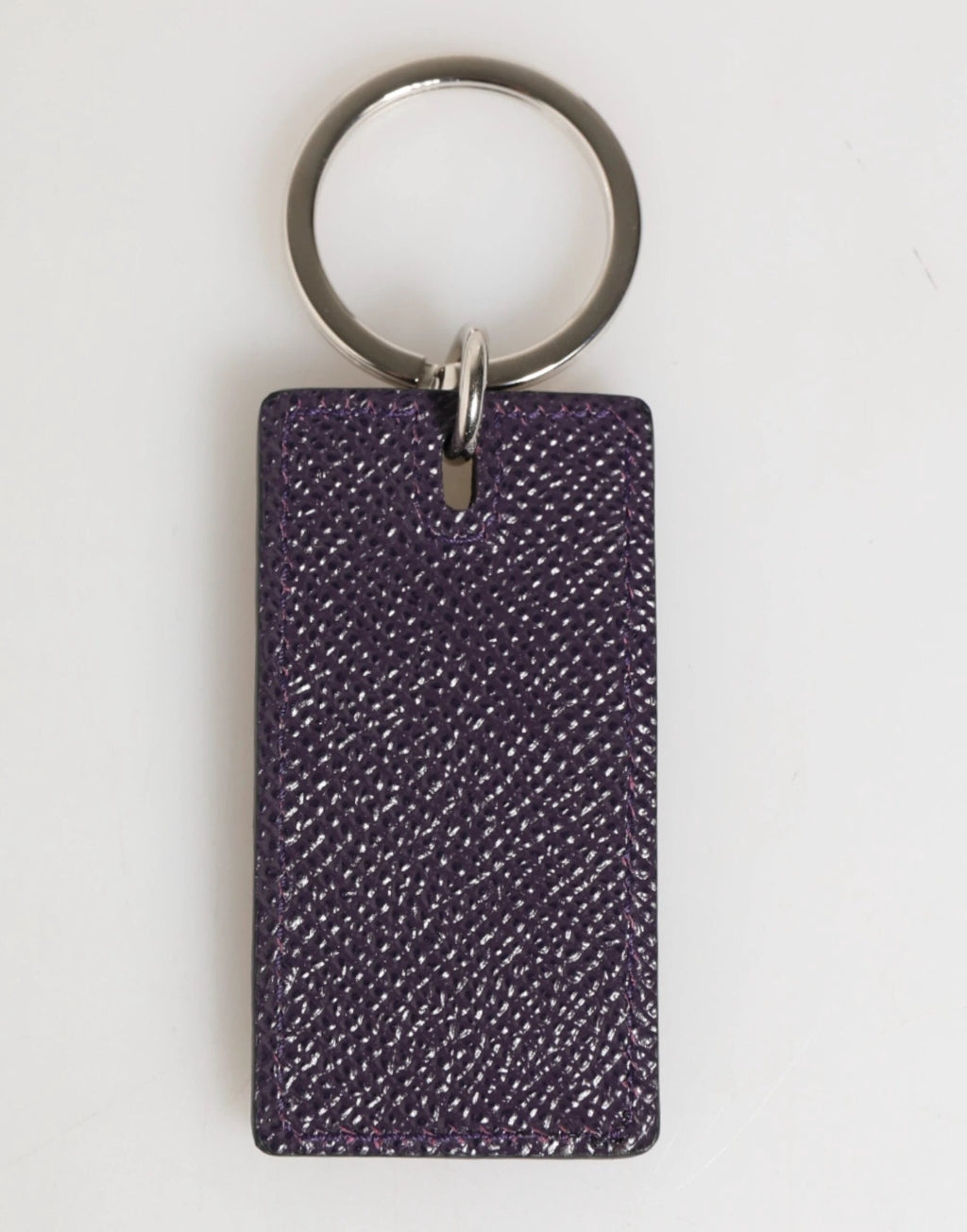 Dolce & Gabbana Violet Leather Logo Metal Ring Men Keychain Keyring by Dolce & Gabbana