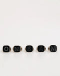 Dolce & Gabbana Silver Tone Brass Lettering Set 5 Pieces Adjustable Ring by Dolce & Gabbana