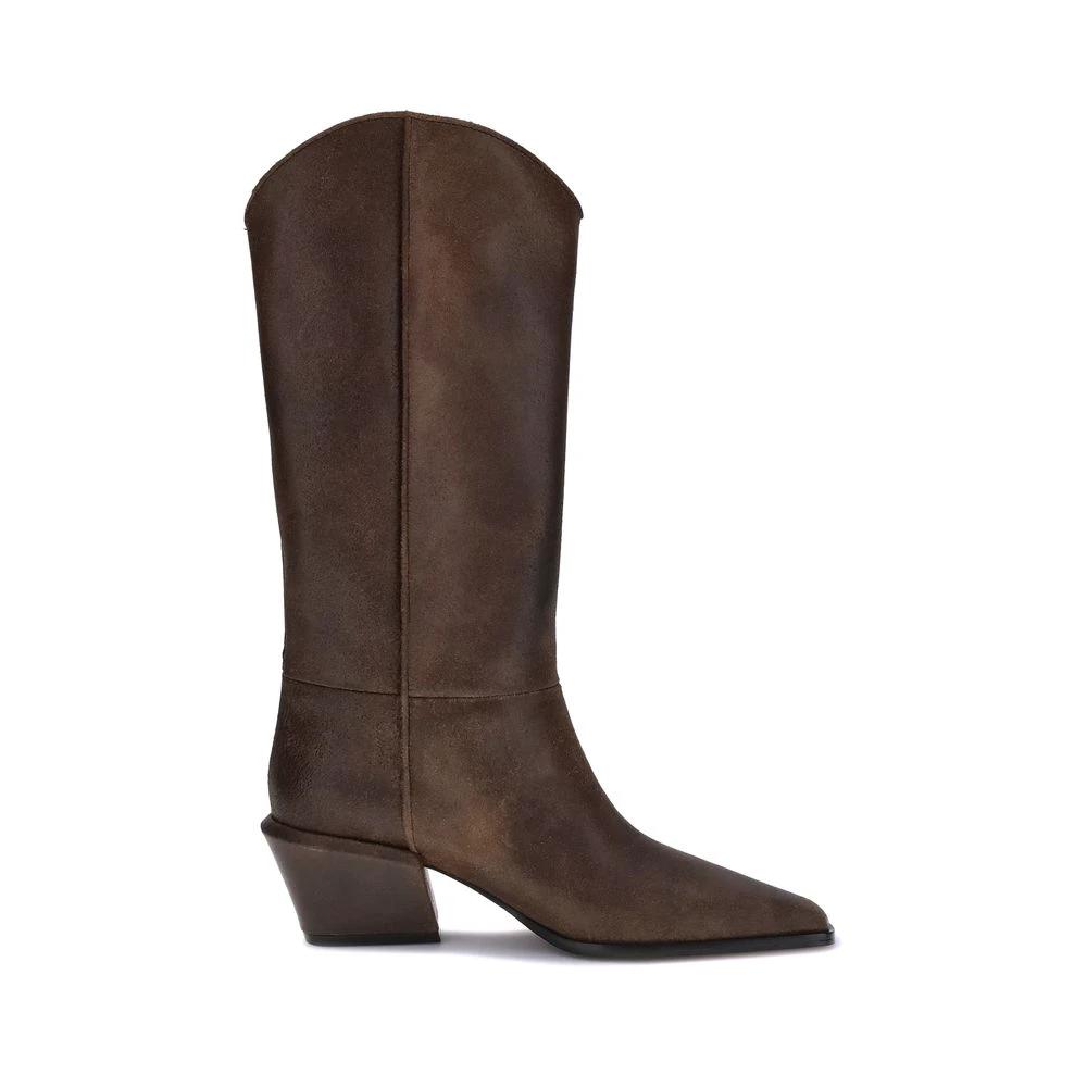 Paris Texas Brown Leather Boots by Paris Texas