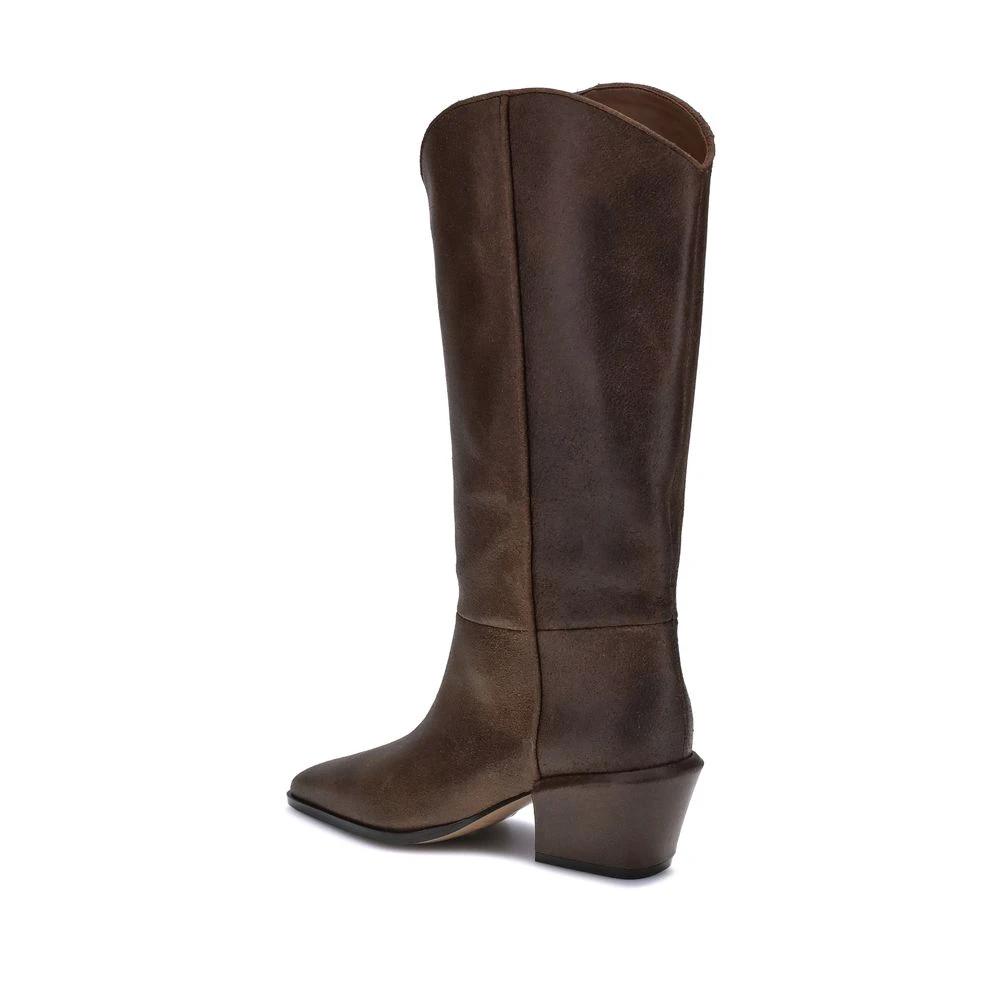 Paris Texas Brown Leather Boots by Paris Texas