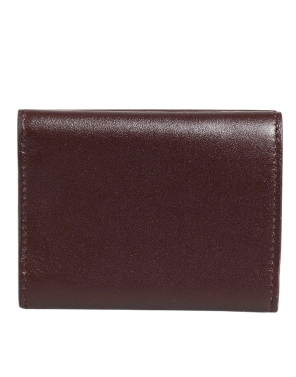 Dolce & Gabbana Leather Embossed Logo Trifold Men Card Holder Dark Brown by Dolce & Gabbana