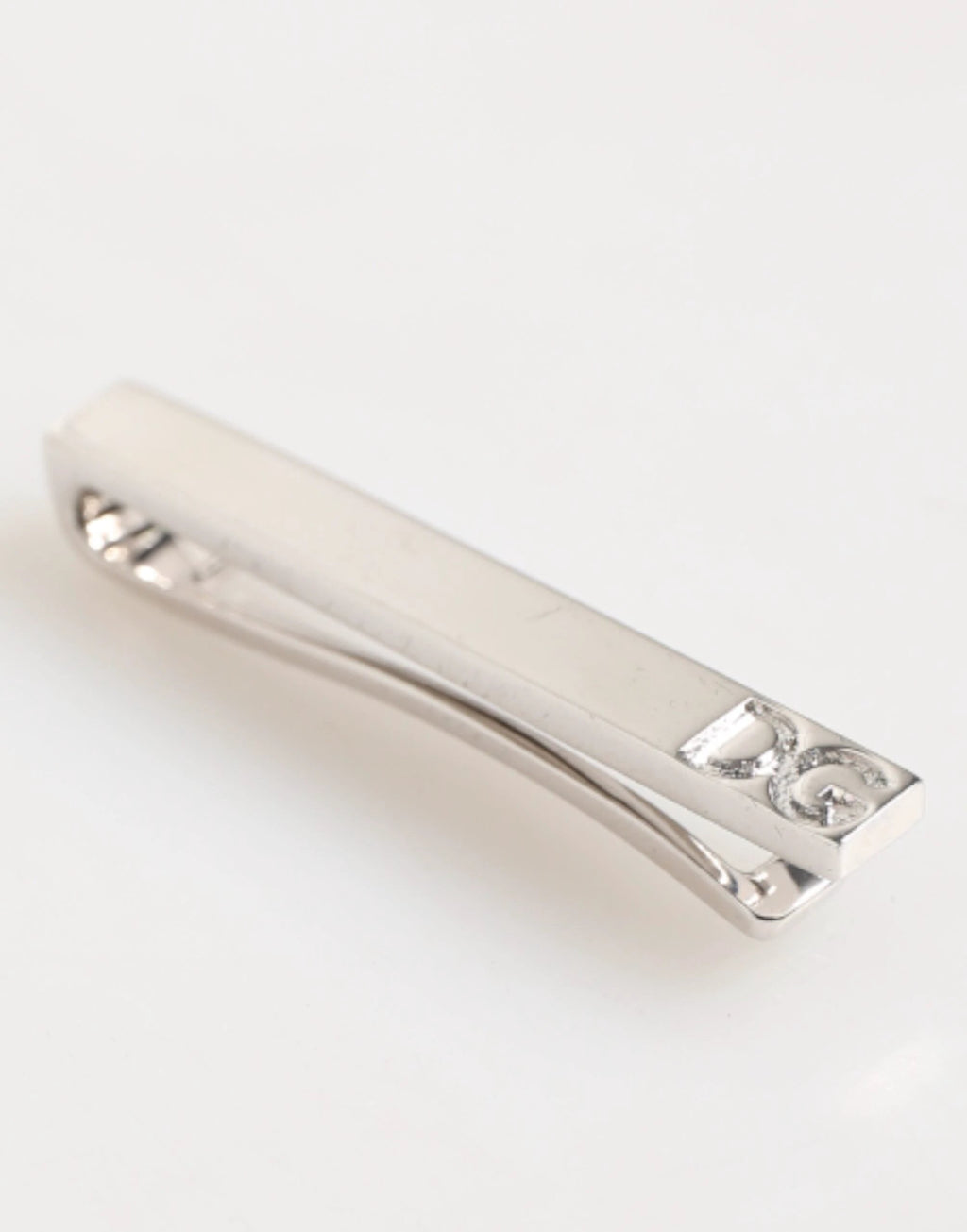 Dolce & Gabbana Silver Tone Brass Logo Branded Men Accessory Tie Clip Bar by Dolce & Gabbana
