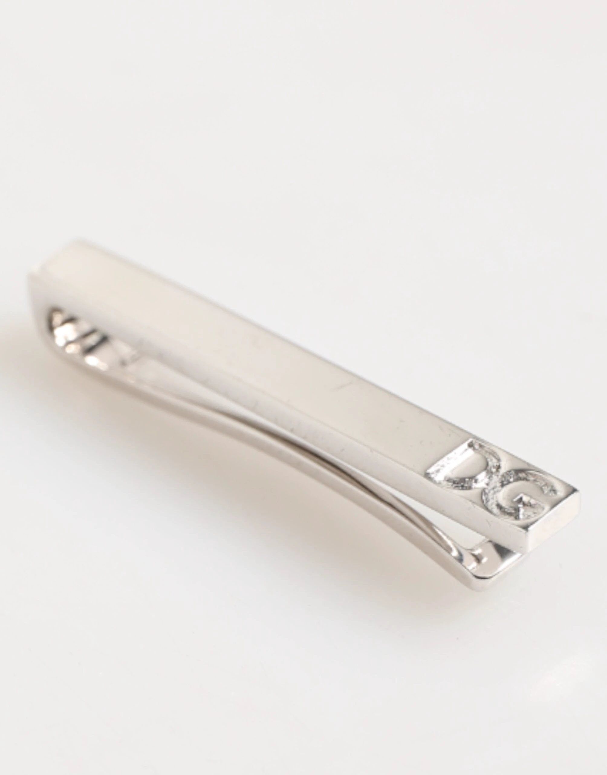 Dolce & Gabbana Silver Tone Brass Logo Branded Men Accessory Tie Clip Bar by Dolce & Gabbana
